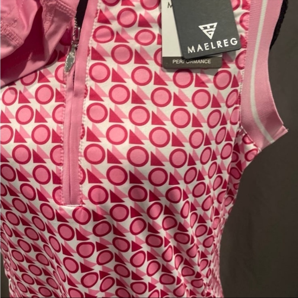 maelreg nwt pink and red active dress with shorts size medium - Picture 2 of 3
